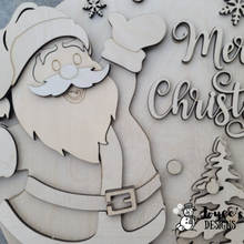 Load image into Gallery viewer, Merry Christmas Doorhanger Santa and Tree