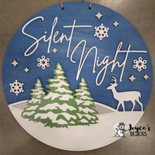 Load image into Gallery viewer, Silent night wildlife doorhanger
