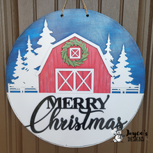 Load image into Gallery viewer, Christmas Barn Doorhanger