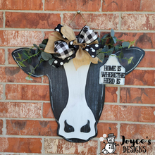 Load image into Gallery viewer, Cow Welcome Sign with cute welcome tag
