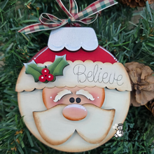 Load image into Gallery viewer, 5 Inch Santa Bulb Ornament | Unfinished Wood Christmas Ornament Craft Blank