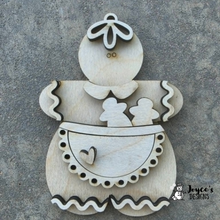 Load image into Gallery viewer, Gingerbread Baker Ornament | Unfinished Wooden Christmas Ornament Blank | DIY Paint Kit