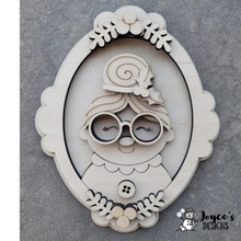 Load image into Gallery viewer, Mrs. Clause in Picture Frame Shelf Sitter