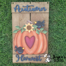 Load image into Gallery viewer, Pumpkin Harvest Pallet Doorhanger