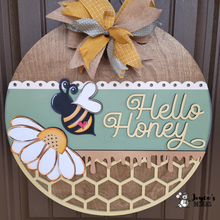 Load image into Gallery viewer, Hello Honey doorhanger