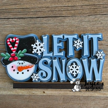 Load image into Gallery viewer, Let It Snow Shelf Sitter Wood Blank – 5.5x11.5 Winter DIY Decor