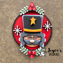 Load image into Gallery viewer, Nutcracker Ornament Wood Blank | 4.25" x 5.5" Unfinished Christmas Craft | DIY Holiday Decor for Painting & Personalizing