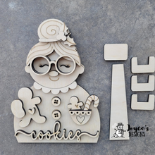 Load image into Gallery viewer, Mrs. Clause With Gingerbread Shelf Sitter