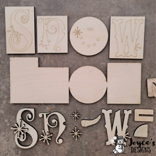 Load image into Gallery viewer, Snow Word Blocks
