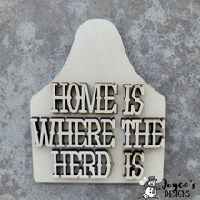 Load image into Gallery viewer, Cow Welcome Sign with cute welcome tag