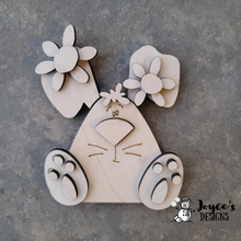 Load image into Gallery viewer, loppy Ear Bunny With Flowers