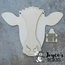 Load image into Gallery viewer, Cow Welcome Sign with cute welcome tag