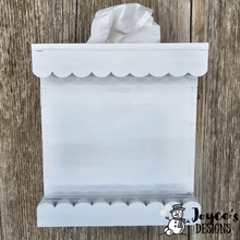 Load image into Gallery viewer, Interchangeable Wooden Tissue Box Cover – Fits 4.25” Insert Signs – DIY Home Décor Cube Base
