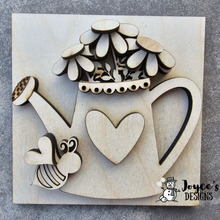 Load image into Gallery viewer, Interchangeable Wooden Tissue Box Cover – Fits 4.25” Insert Signs – DIY Home Décor Cube Base