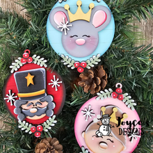Load image into Gallery viewer, Nutcracker Ballerina Ornament Wood Blank | 4.25" x 5.5" Unfinished Princess Dancer with Crown | DIY Christmas Craft