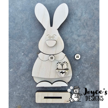 Load image into Gallery viewer, Girl Bunny Shelf Sitter Wood Blank – 4x8