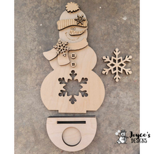 Load image into Gallery viewer, Tealight Snowman Snowflake Cutout