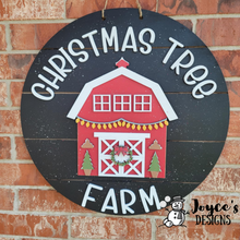 Load image into Gallery viewer, Christmas Tree Farm Barn Doorhanger