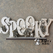 Load image into Gallery viewer, Spooky Season Halloween Shelf Sitter | 6X14 Rustic Fall Decor | Primitive Farmhouse Halloween Wood Craft (Copy)