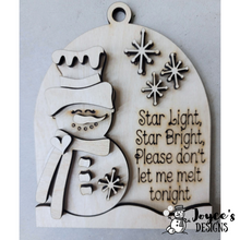 Load image into Gallery viewer, Snowman Starlight Ornament