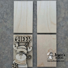 Load image into Gallery viewer, Moose Shelf Sitter – 3" x 5" DIY Wood Blank