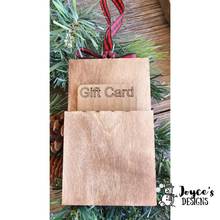 Load image into Gallery viewer, Jingle Reindeer Ornament or Gift Card Holder Blank – DIY Wood Craft for Christmas Gifting