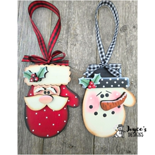 Load image into Gallery viewer, Santa Mittens Ornament Wood Blank | 3.5 x 5 DIY Christmas Ornament Meta Description: