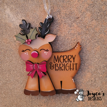 Load image into Gallery viewer, Reindeer Pop-Out Ornament