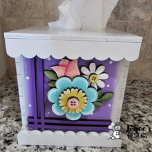 Load image into Gallery viewer, Interchangeable Wooden Tissue Box Cover – Fits 4.25” Insert Signs – DIY Home Décor Cube Base