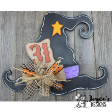 Load image into Gallery viewer, Witch Hat Door Hanger Wood Blank | DIY Halloween Door Décor