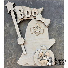 Load image into Gallery viewer, Ghost Shelf Sitter Wood Blank | 6 x 9.5 DIY Halloween Décor