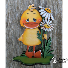Load image into Gallery viewer, Wood Blank Shelf Sitter Duck with Daisy – 4x6.5 DIY Craft Kit | Spring Decor | Paint Your Own Wood Cutout