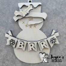 Load image into Gallery viewer, Snowmen Ornaments, Christmas Wooden Ornament Kit, DIY Christmas Decor, Kids Christmas Crafts