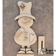 Load image into Gallery viewer, Primitive Snowman Shelf Sitter