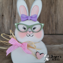 Load image into Gallery viewer, Bunny With Glasses Shelf Sitter