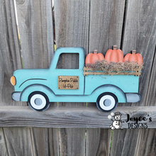 Load image into Gallery viewer, Thick Self Standing Pumpkin Antique Truck Shelf Sitter