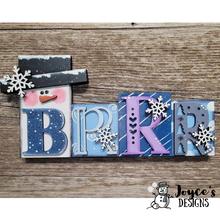 Load image into Gallery viewer, BRRR snowman Woodblocks