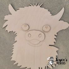 Load image into Gallery viewer, Teri's Patriotic Highland Cow 3 Dimensional