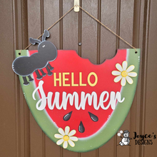 Load image into Gallery viewer, Hello Summer Watermelon Doorhanger