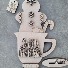 Load image into Gallery viewer, Hot Cocoa Gingerbread Mug Shelf Sitter