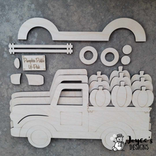 Load image into Gallery viewer, Thick Self Standing Pumpkin Antique Truck Shelf Sitter