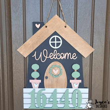 Load image into Gallery viewer, Welcome Home House Number Sign