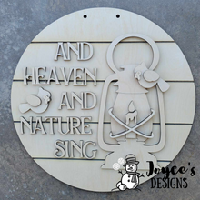 Load image into Gallery viewer, Cardinal "Heaven and Nature Sing' l  Winter Door Hanger