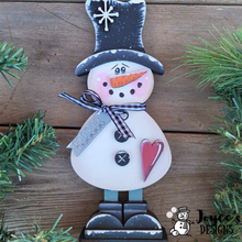 Load image into Gallery viewer, Primitive Snowman Shelf Sitter