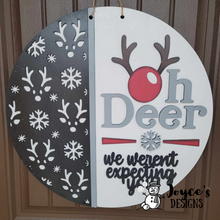 Load image into Gallery viewer, Oh Deer Christmas Door Hanger