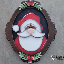 Load image into Gallery viewer, Primitive Santa picture frame ornament