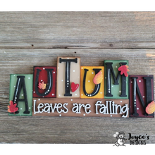 Load image into Gallery viewer, Autumn Word Block Shelf Sitter | DIY Wood Blank