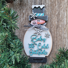 Load image into Gallery viewer, Snowman Baby Its Cold Outside Shelf Sitter