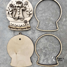 Load image into Gallery viewer, Gingerbread Kisses and Peppermint Wishes Gingerbread light up Snow Globe
