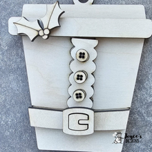 Load image into Gallery viewer, Santa Latte Gift Card Holder & Ornament – DIY Christmas Coffee Cup Craft